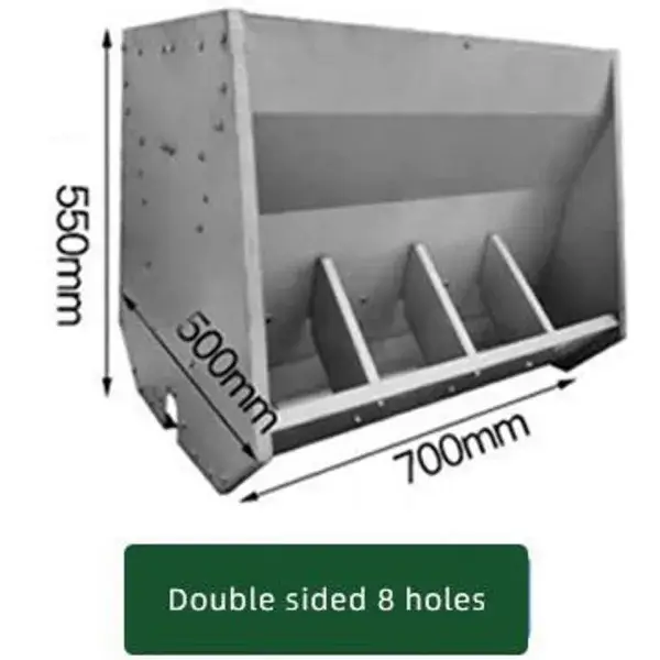 Comedero automático acero inoxidable, doble cara, 8 huecos, desarrollo/engorde SOPECR